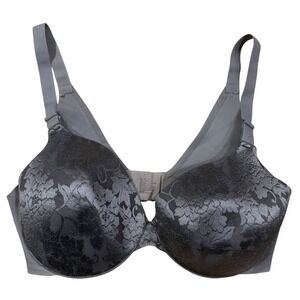 Soma 38C Vanishing Back Full Coverage Lace T-Shirt Bra Gray‎ Underwire Comfort
